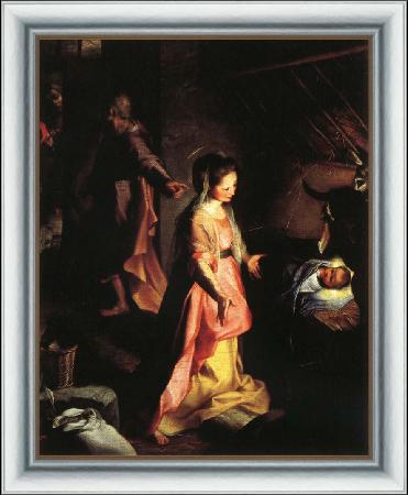 framed  Federico Barocci Nativity, Ta3123-3